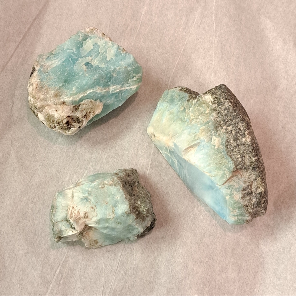 Raw Natural Larimar Stones